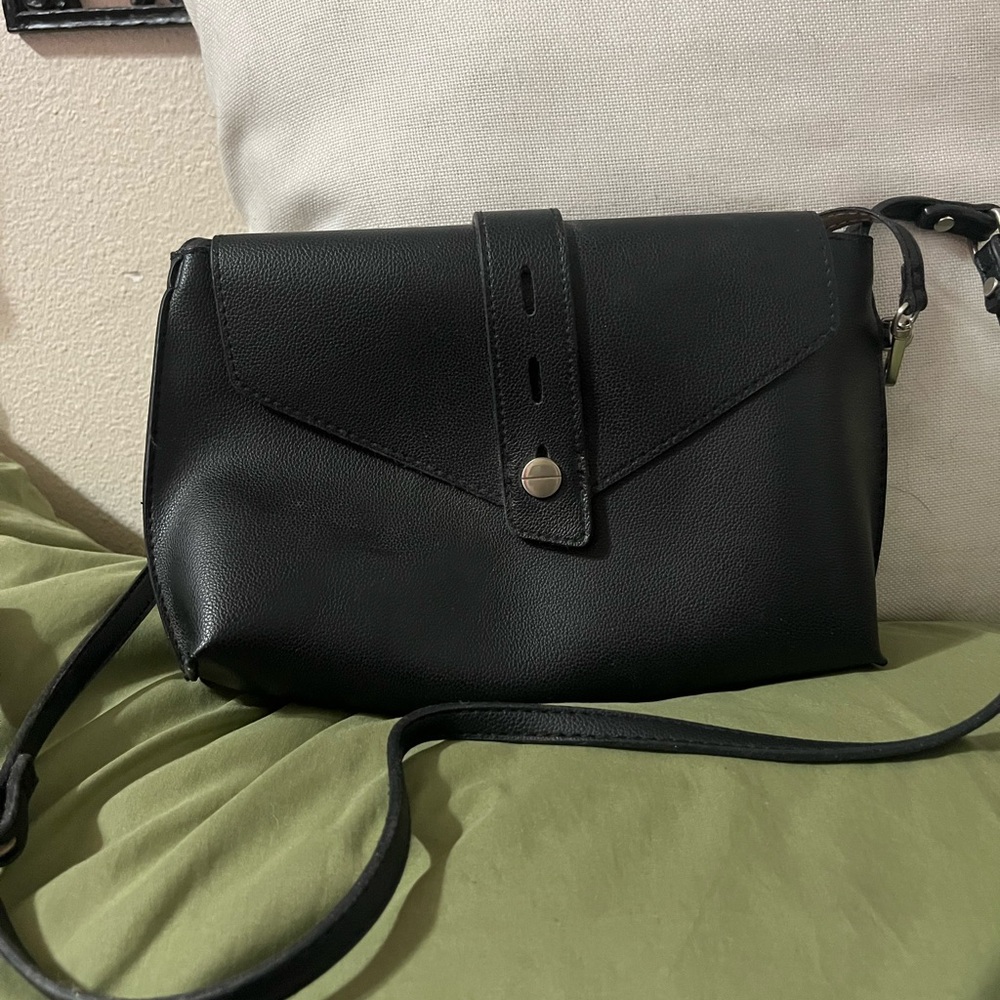 Elegant Black Non-Leather Crossbody Bag